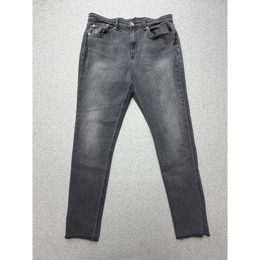 Rag & Bone Nina High‎ Rise Skinny Jeans Womens 32 Gray Charcoal Stretch Denim